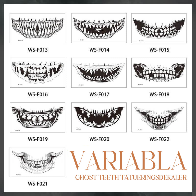 Vielfältige Designs von realistischen Halloween Horror Tattoos