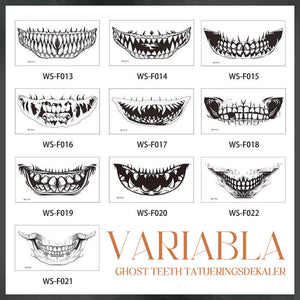 Vielfältige Designs von realistischen Halloween Horror Tattoos
