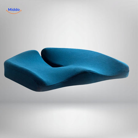 RelaxButt Sitzkissen in lebendiger gelber Farbe zur Unterstützung www.middo.de