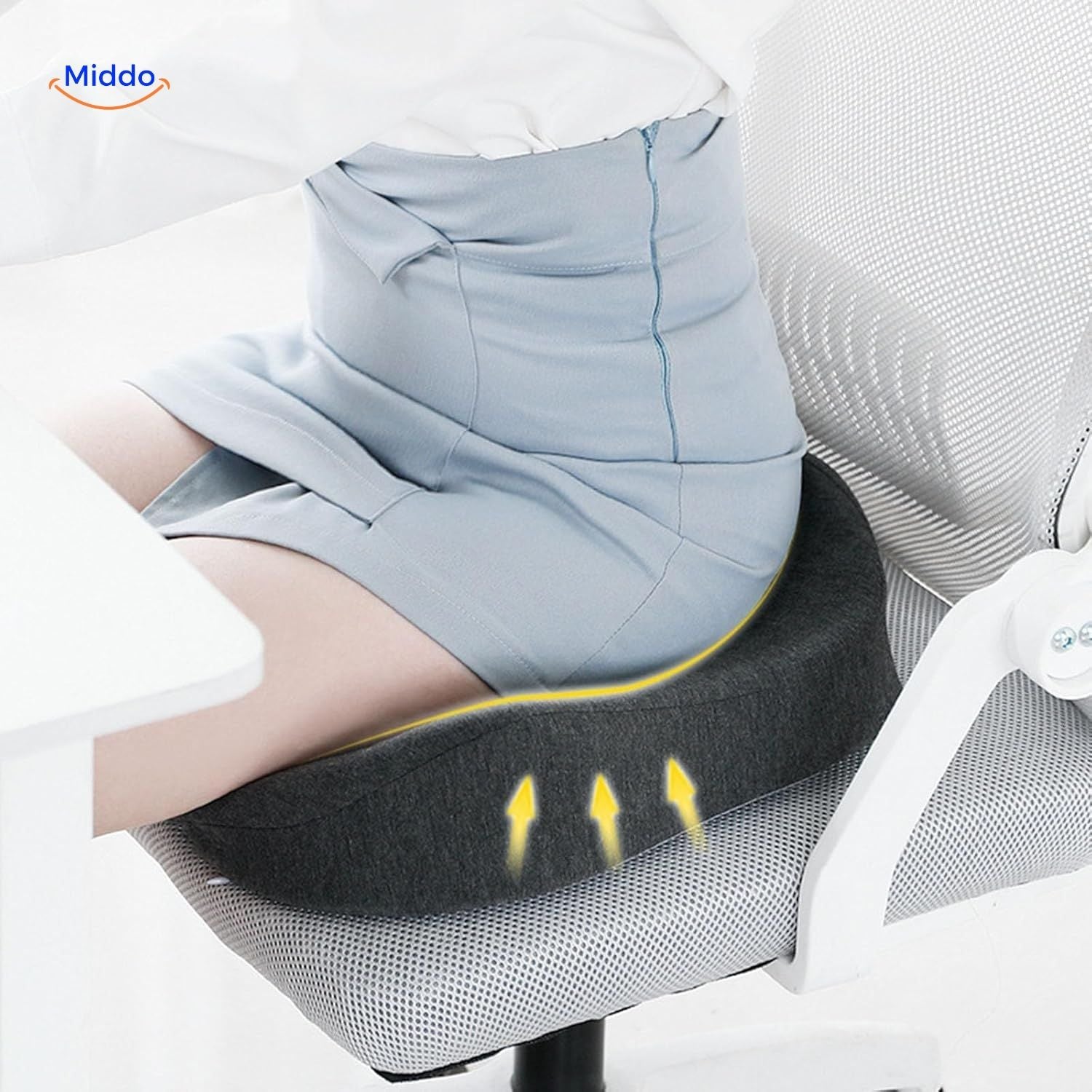 RelaxButt Sitzkissen für komfortable Büroanwendung www.middo.de
