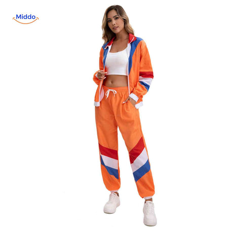 RetroVibe Set, zweiteiliger Damen-Jogginganzug, Loungewear-Set