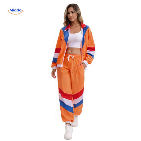 RetroVibe Set Damen Outfit sportlich Trainingsanzug Set www.middo.de