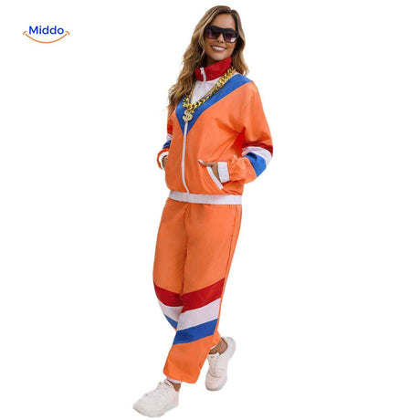 RetroVibe Set sportlich Damen Trainingsanzug Casual Fit www.middo.de