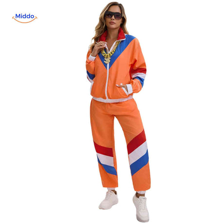 RetroVibe Set, Damen-Trainingsanzug, sportliche Streetwear