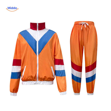 RetroVibe Set Trainingsanzug Set Jacke und Hose sportlich Design www.middo.de