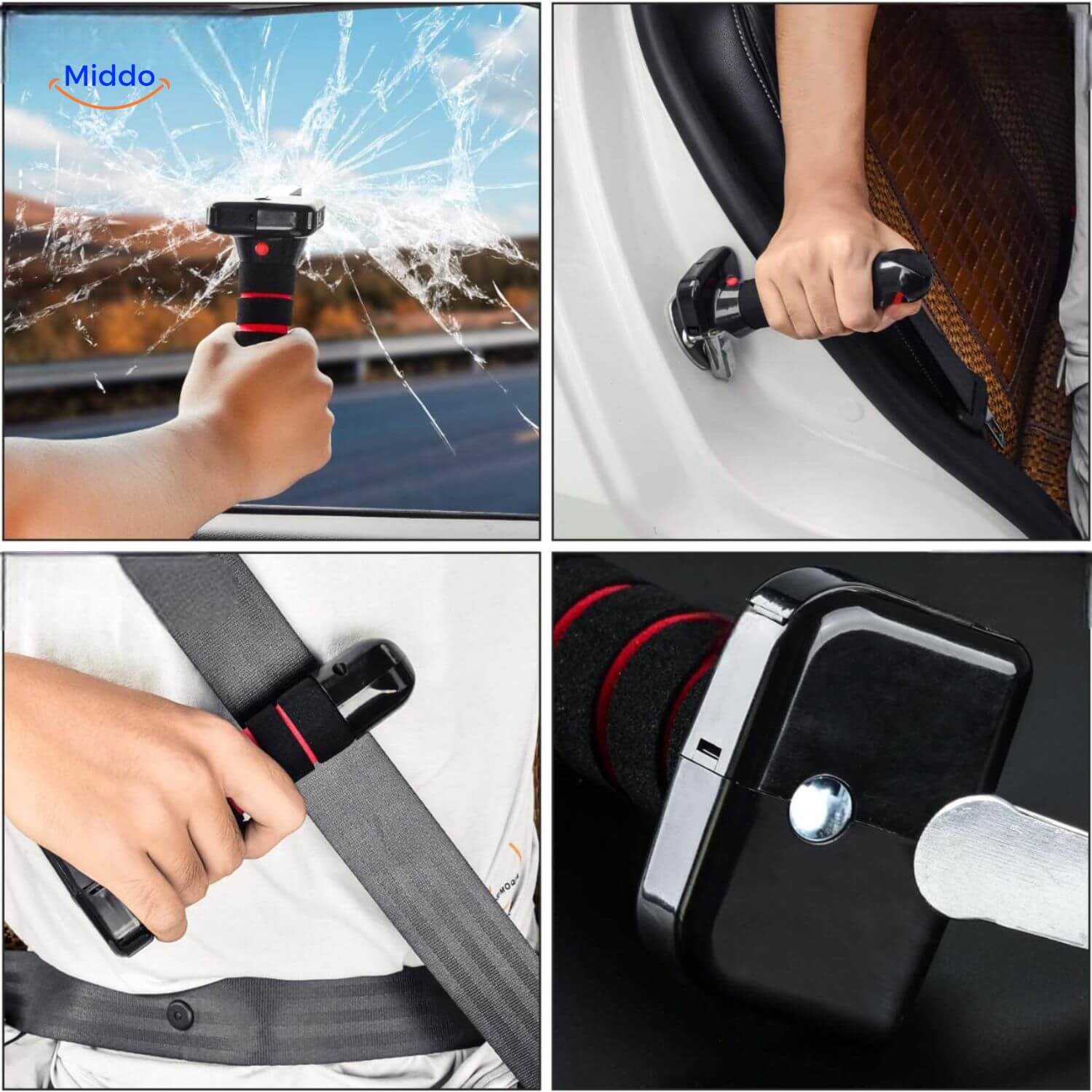 SafeArm Hammer sichere Sicherheitshammer für sicheres Reisen www.middo.de