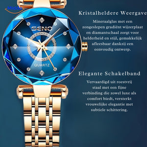 Seno mit kristallklarer Anzeige und elegantem Gliederarmband