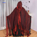 ShadowReap Cape – Rote, zerrissene Halloween-Mantel für dein Kostüm | www.middo.de