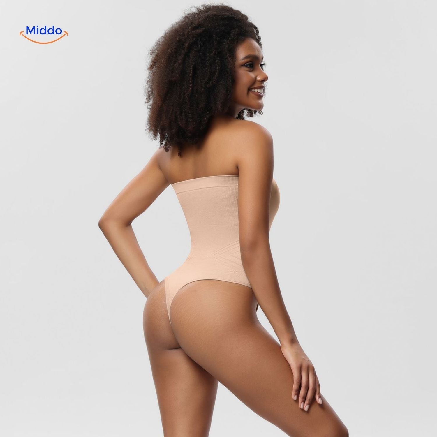 ShapelyFit Body Shaping Bodysuit Damen Shapewear Korsettoberteil Slip-Body in Hautfarbe Mittel