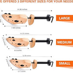 ShoeStretcher Pro Schuhspanner in drei verschiedenen Größen.