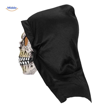 Skullveil Maske gruseliger Schädel mit schwarzem Hut www.middo.de