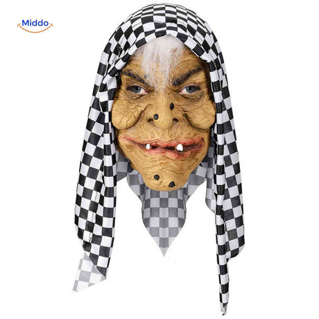 Skullveil-Maske – Hexenmaske mit Blockmuster - www.middo.de