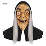 Skullveil Maske alte Hexe mit langen grauen Haaren www.middo.de