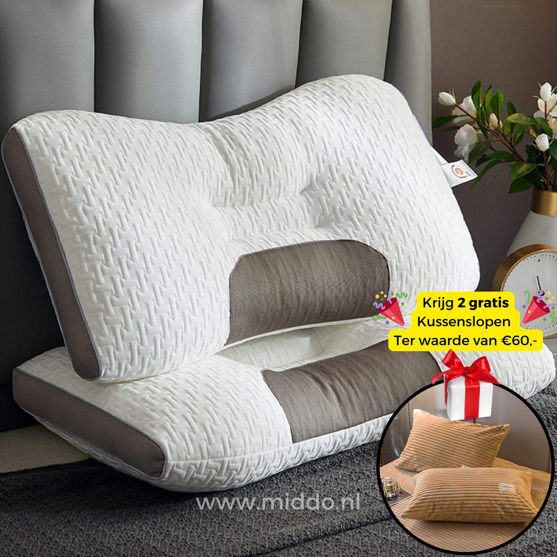 DreamGuard Pro Kissen mit kostenlosen beigen Samtkissenbezügen