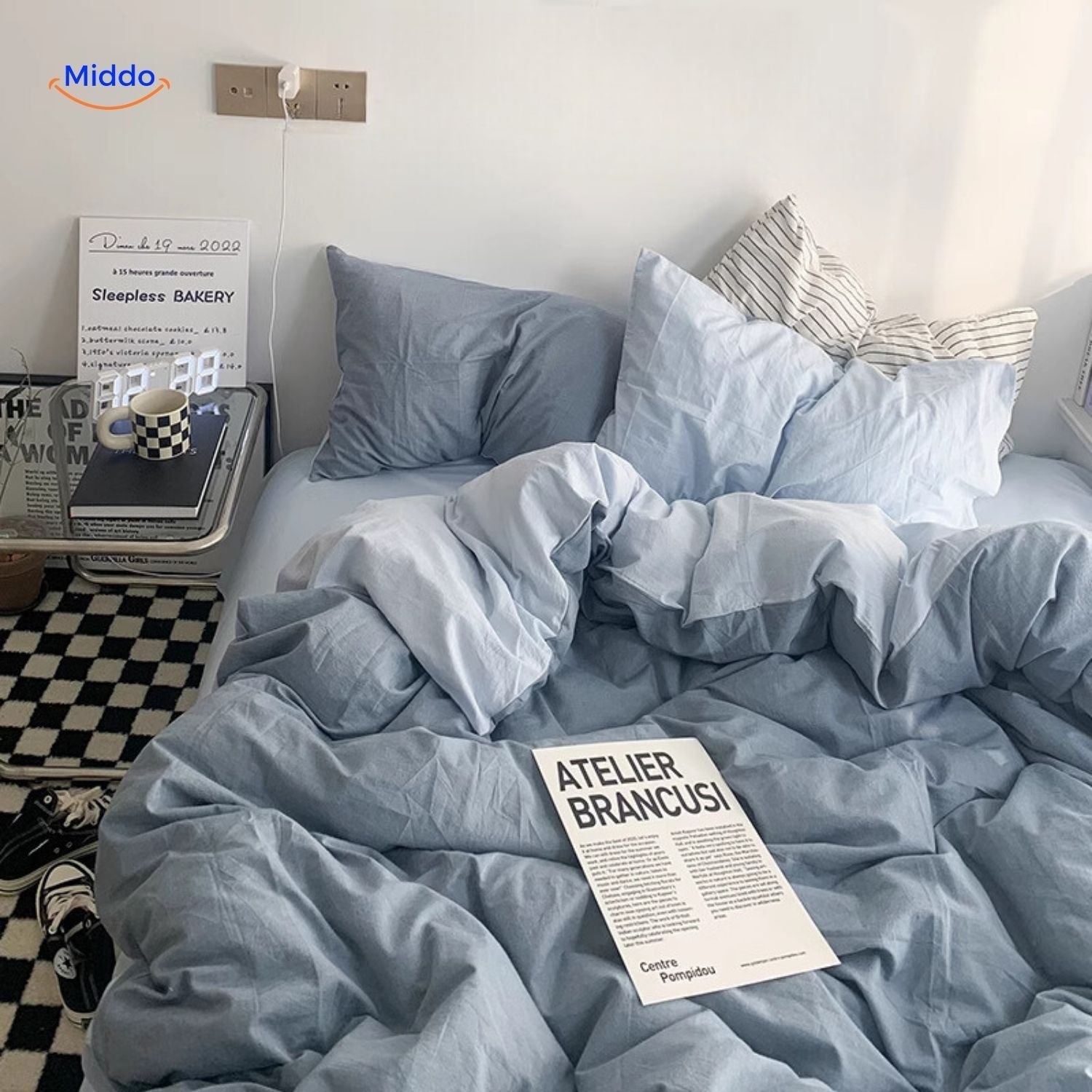 SleepNest Gemütliches Schlafset in Dunkelgrau mit modernem Flair www.middo.nl
