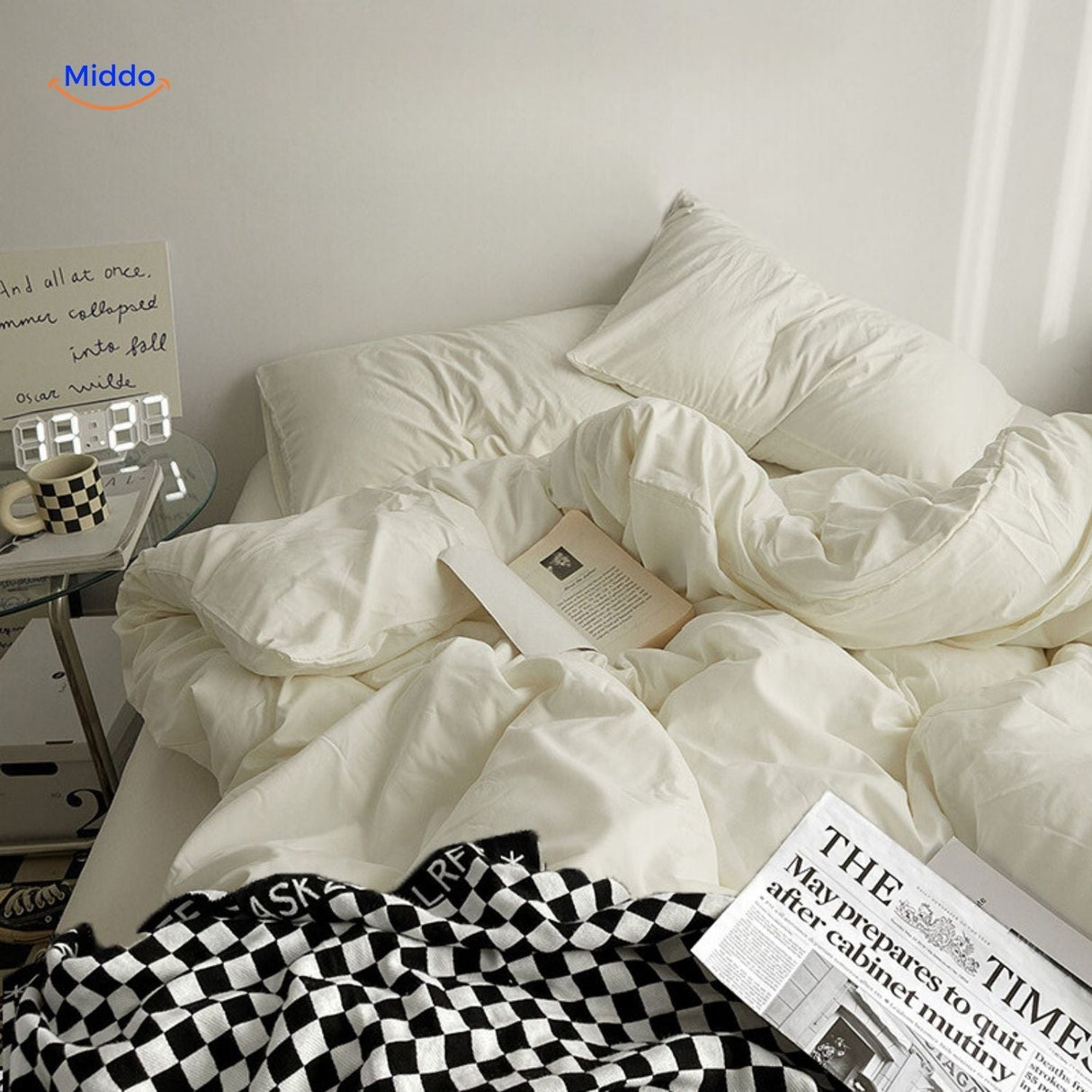 SleepNest Gemütliches Schlafset gelb und creme mit Stil www.middo.de