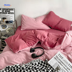 SleepNest Gemütliches Schlafset hellblaue Schlafset auf einem bequemen Bett www.middo.de