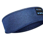 Blaues Schlafband mit Bluetooth und Bedienelementen für Musik