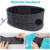 Sleepband grau waschbares Headband mit Bluetooth und Bedienelementen