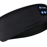 Sleepband schwarz Produktaufnahme mit Bluetooth-Bedienelementen