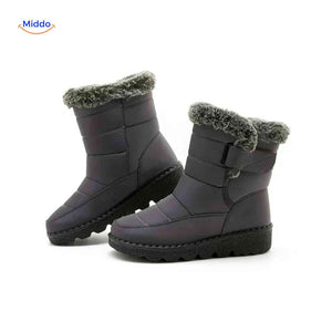 SnowLuxe Boots grau wasserdichte Damen-Winterstiefel