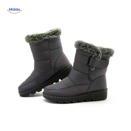 SnowLuxe Boots grau wasserdichte Damen-Winterstiefel
