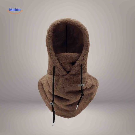 SnowShield Wintermütze Braun – Fleece, warm, mit Schal-Schutz Erleben Sie die kalten Wintermonate in bestem Komfort mit der SnowShield Wintermütze in ansprechendem Braun. Diese kuschelige Fleece-Mütze bietet nicht nur wohlige Wärme, sondern auch einen integrierten Schal-Schutz, der Sie optimal vor Kälte und Wind schützt. Gönnen Sie sich das perfekte Accessoire für die kalte Jahreszeit! Besuchen Sie uns auf und sichern Sie sich Ihre Wintermütze noch heute!