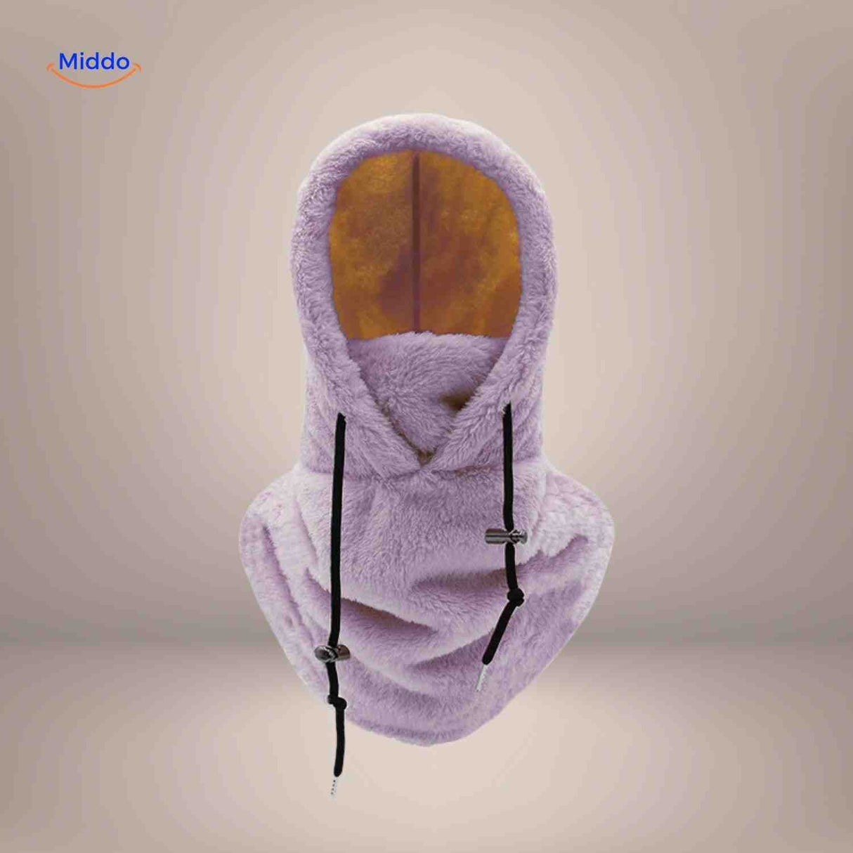 SnowShield Wintermütze lila, fleece, warm mit Schal - optimaler Schutz. Besuchen Sie www.middo.de!