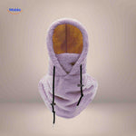 SnowShield Wintermütze lila, fleece, warm mit Schal - optimaler Schutz. Besuchen Sie www.middo.de!