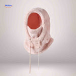 SnowShield Wintermütze in Rosa - Flauschige Kapuze mit langen Bindebändern und Schal-Schutz. Besuchen Sie jetzt www.middo.de!