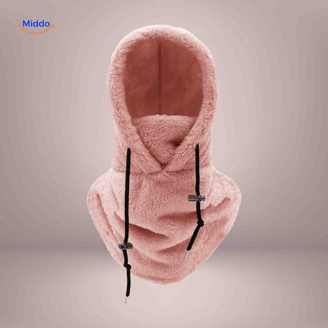 SnowShield Wintermütze in Rosa – Fleece-Haube, warm, mit Schal und Schutz Entdecken Sie die SnowShield Wintermütze in einem charmanten Rosa! Diese Fleece-Haube bietet Ihnen optimalen Schutz vor Kälte und Wind. Ideal für kalte Tage, überzeugt sie nicht nur durch ihre hervorragende Wärmeisolierung, sondern auch durch das elegante Design. Der integrierte Schal sorgt für zusätzlichen Komfort und bietet umfassenden Schutz für Hals und Nacken. Jetzt bestellen und sich warm halten!