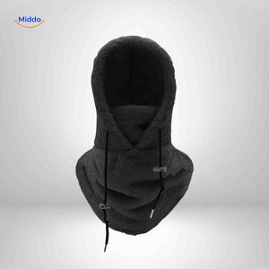 **SnowShield Wintermütze schwarz, Fleece Kapuze, warme Schal, Schutz** Entdecken Sie die SnowShield Wintermütze in Schwarz – Ihre ideale Begleitung für kalte Tage. Mit einer kuscheligen Fleece-Kapuze und einem wärmenden Schal bietet sie optimalen Schutz vor Kälte und Wind. Perfekt, um die kalte Jahreszeit stilvoll und komfortabel zu genießen. Bestellen Sie jetzt auf www.middo.de!