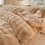 SnuggleBunny Plüschset beige Plüschdecke mit Kissen www.middo.de