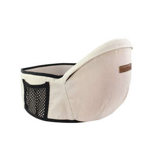 Nahaufnahme von der cremefarbenen SnuggleSeat Babytrage