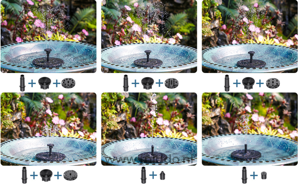 Diagram der Solar Oasis Brunnen mit technischen Spezifikationen