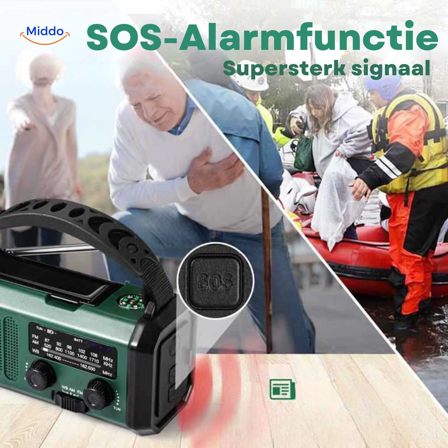 SolarPower Pro SOS-Alarmfunktion superstarkes Signal www.middo.de