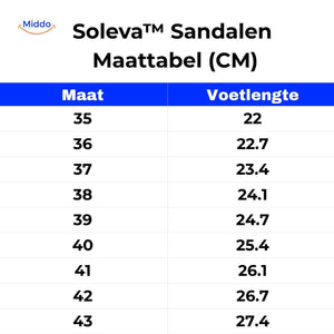Soleva Sandalen Größentabelle