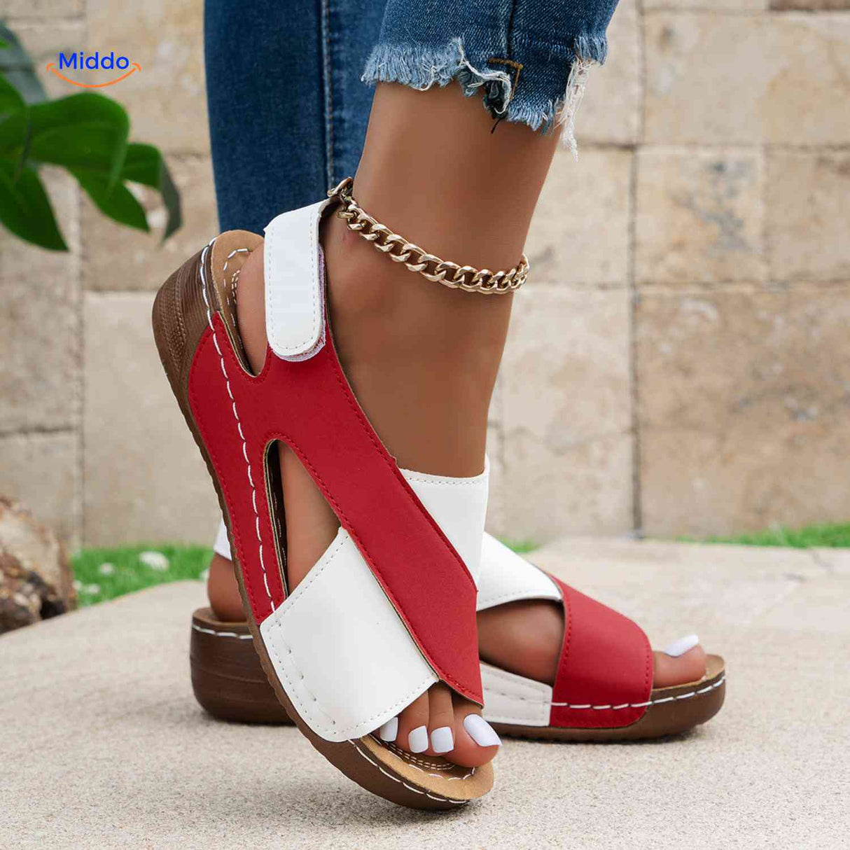 Soleva Sandalen casual Damen Sandalen mit Kreuzdesign
