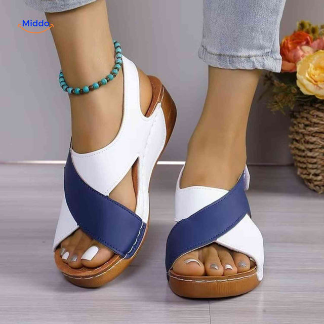 Soleva Sandalen bequeme Damen Sandalen mit Klettverschluss