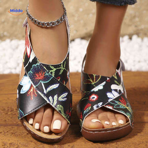 Soleva Sandalen stilvolle Sandalen mit Printdesign