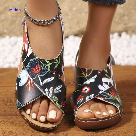 Soleva Sandalen stilvolle Sandalen mit Printdesign
