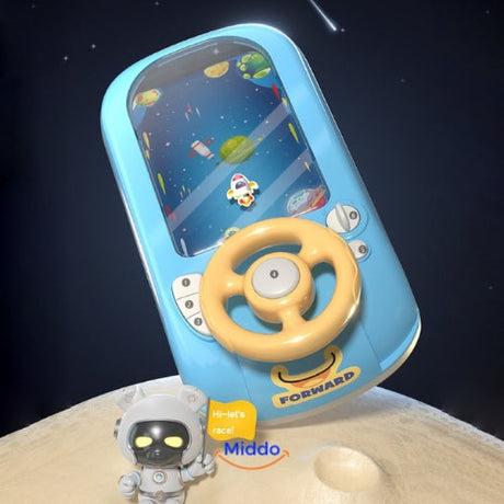 Produktfoto mit Astronauten-Lenkrad-Spiel für Kinder