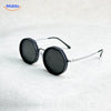 SunGuard ND9 schwarze runde Sonnenbrillen mit Metallrahmen