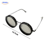 SunGuard ND9 schwarze Sonnenbrille mit klaren Gläsern