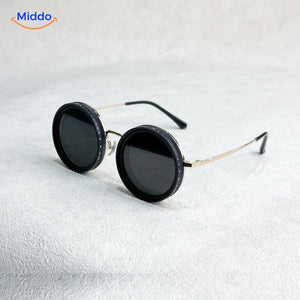 SunGuard ND9 schwarze Sonnenbrille mit goldenem Rahmen