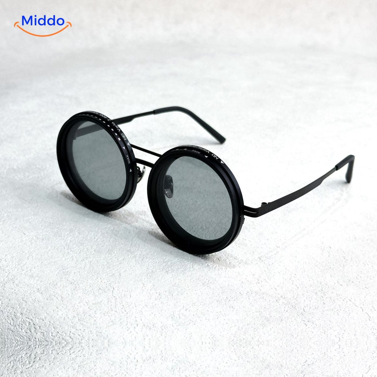 SunGuard ND9 schwarze Sonnenbrille mit Metallrahmen