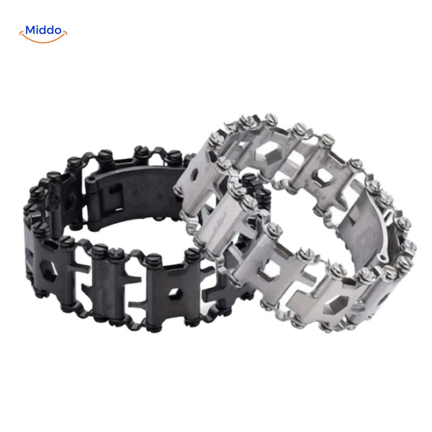 SurvivePro Multi-Tool Armband in der Box gespeichert www.middo.nl
