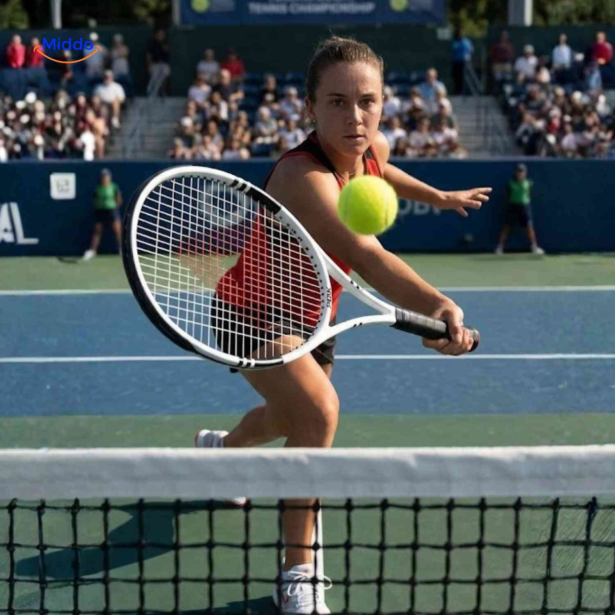 Tennixo Tennisset Tennisschläger Aktionsschlag Spielfeld