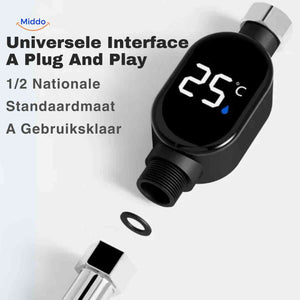 ThermoGauge Wasserhahn-Messgerät mit universellem Interface – Plug and Play. Besuchen Sie uns auf