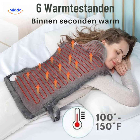 Thermowrap Schal – 6 Heizstufen verstellbare elektrische Decke - www.middo.de